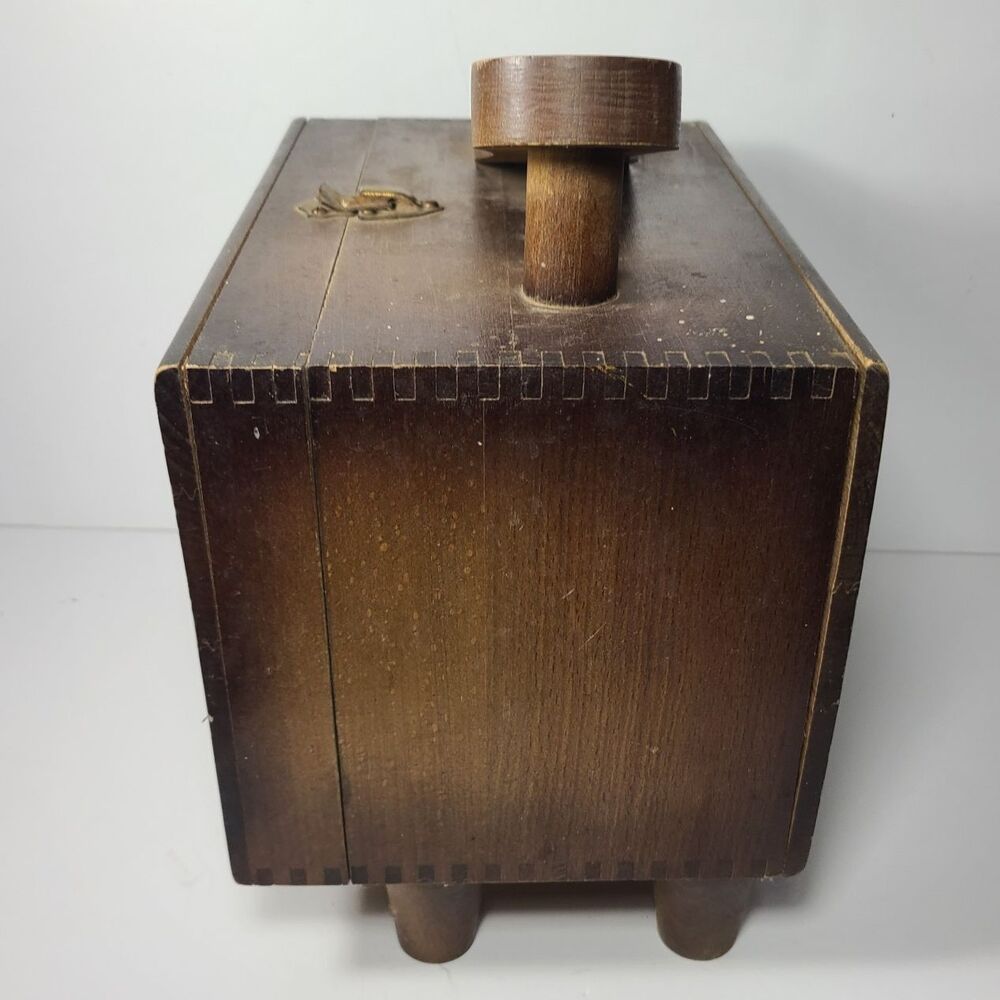 1950s Esquire Shoe Care Chest Box Mid Century Wood Shine Kit VTG - Picture 3 of 10